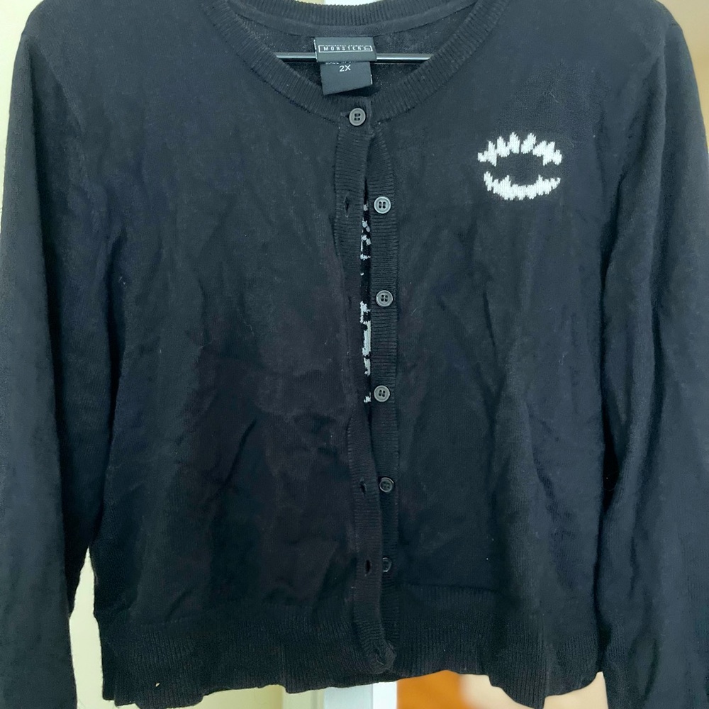 Hot topic cropped monster cardigan